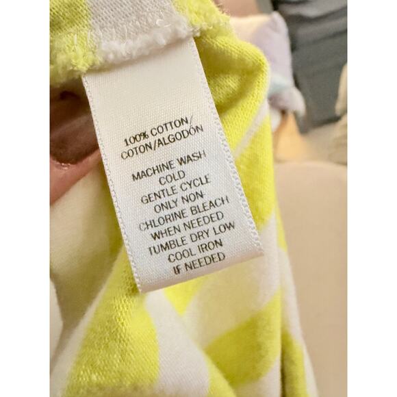 LOFT Yellow Striped Sleeveless Tank Top - Size Large - Picture 5 of 5